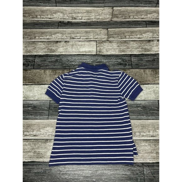 Ralph Lauren Polo Shirt Youth 4/4T Blue Striped - Picture 6 of 6